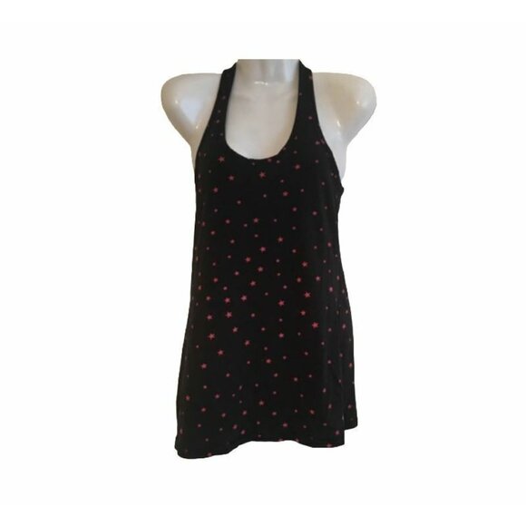 Nancy Rose Performance Tank Top Stretch Racer Back Blue and Red Stars Size 6 - Picture 2 of 5